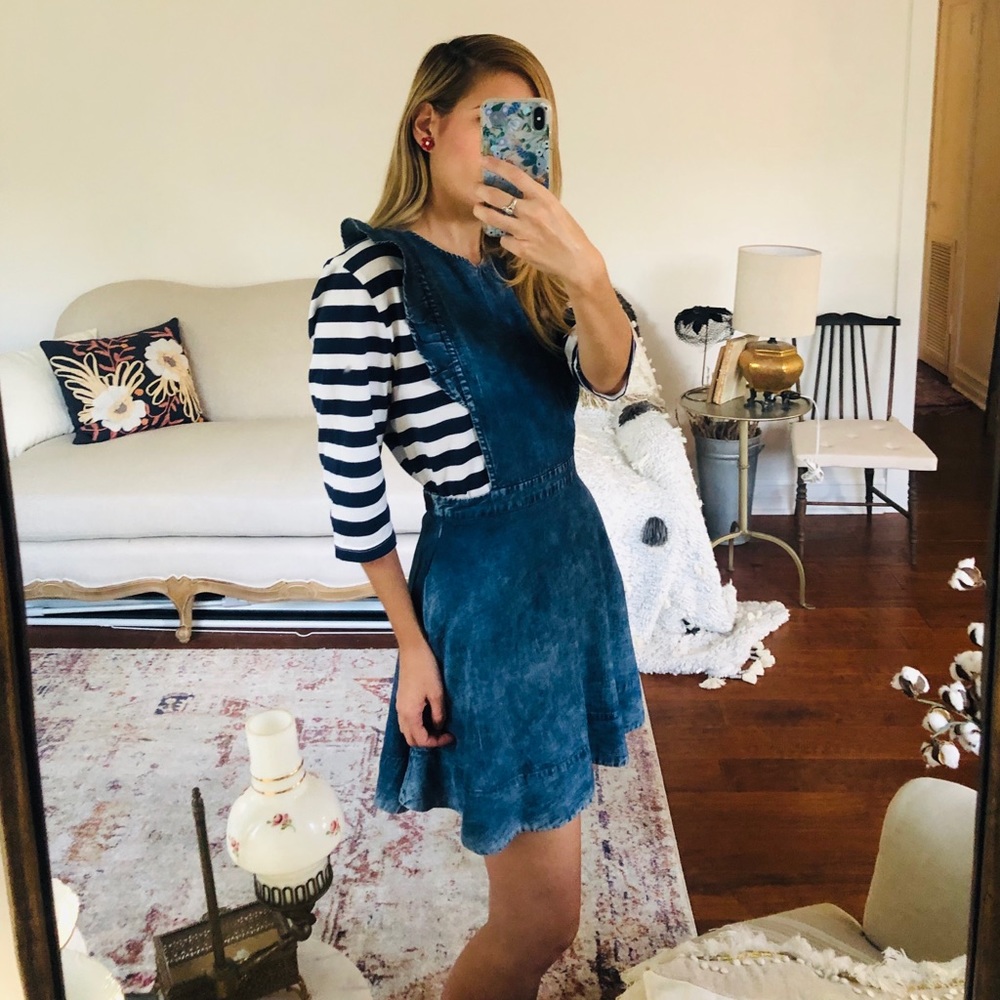 🌷ASOS blue white stripe top